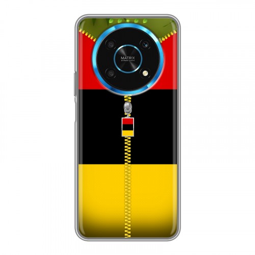 Дизайнерский силиконовый с усиленными углами чехол для Huawei Honor Magic 4 Lite 5G Флаг Германии