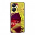 Дизайнерский силиконовый с усиленными углами чехол для Realme 10 Pro Plus Coca-cola