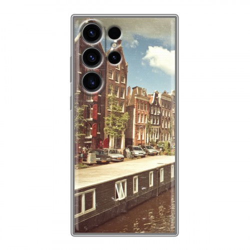 Дизайнерский силиконовый чехол для Samsung Galaxy S23 Ultra амстердам