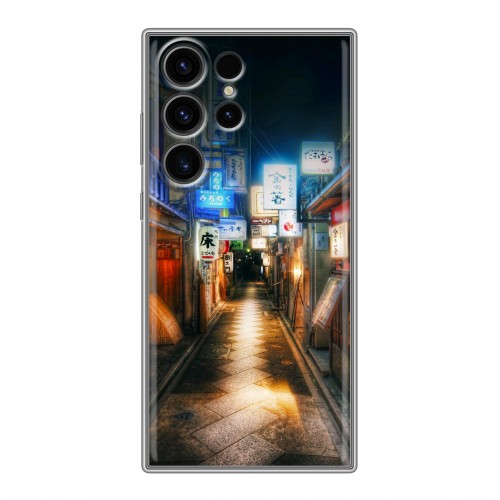 Дизайнерский силиконовый с усиленными углами чехол для Samsung Galaxy S23 Ultra Токио
