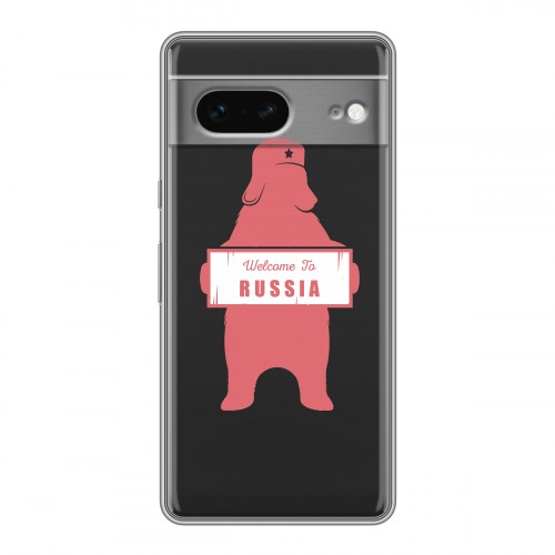 Полупрозрачный дизайнерский пластиковый чехол для Google Pixel 7 Российский флаг