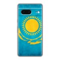 Дизайнерский силиконовый чехол для Google Pixel 7 Флаг Казахстана