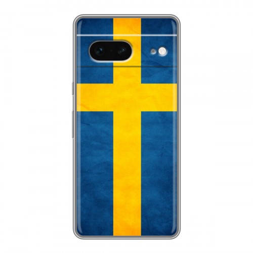 Дизайнерский силиконовый чехол для Google Pixel 7 Флаг Швеции
