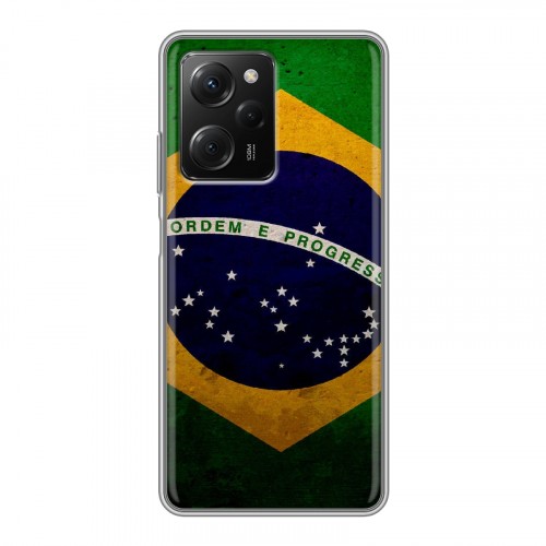 Дизайнерский силиконовый чехол для Xiaomi Poco X5 Pro Флаг Бразилии