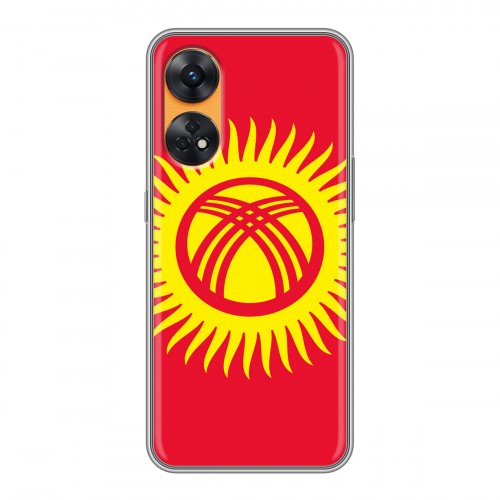 Дизайнерский силиконовый чехол для OPPO Reno8 T флаг Киргизии