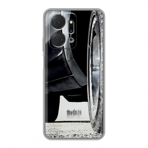 Дизайнерский силиконовый с усиленными углами чехол для Huawei Honor X7a форсаж