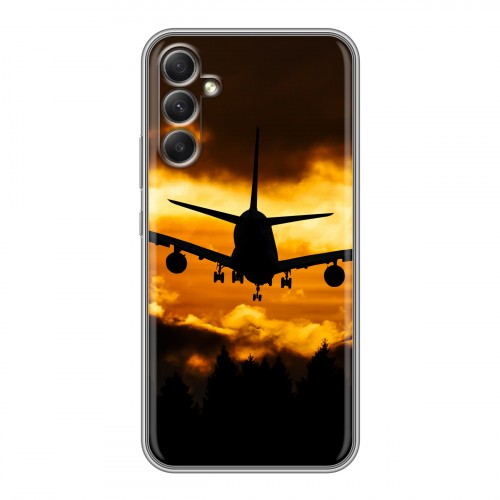 Дизайнерский силиконовый чехол для Samsung Galaxy A34 5G самолеты