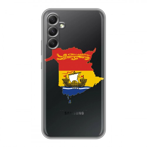 Полупрозрачный дизайнерский пластиковый чехол для Samsung Galaxy A34 5G флаг Испании