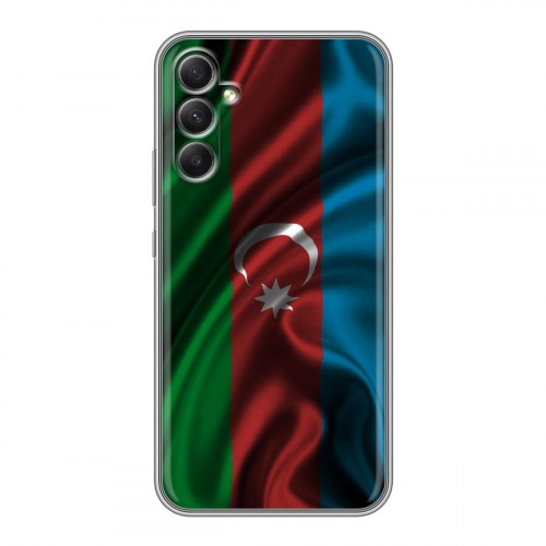 Дизайнерский силиконовый чехол для Samsung Galaxy A34 5G Флаг Азербайджана