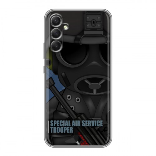 Дизайнерский силиконовый чехол для Samsung Galaxy A34 5G Армейцы мультяшки