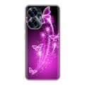 Дизайнерский силиконовый чехол для Realme C55 Бабочки фиолетовые