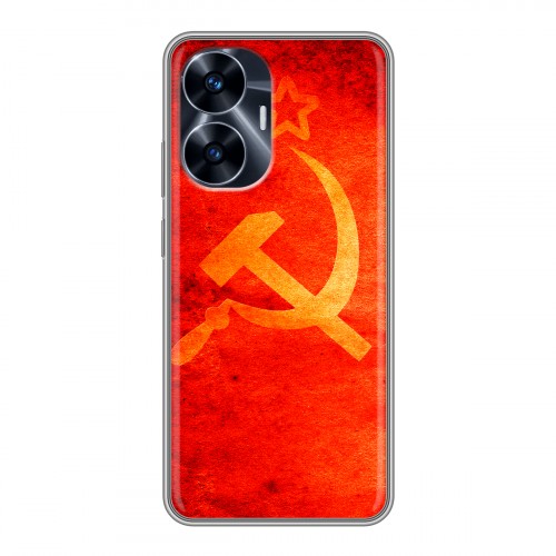 Дизайнерский силиконовый чехол для Realme C55 Флаг СССР 