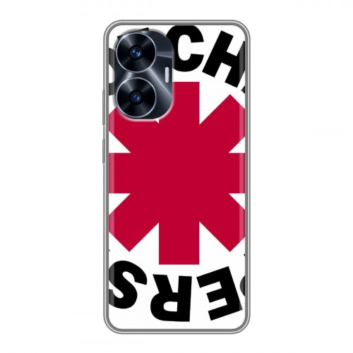 Дизайнерский силиконовый чехол для Realme C55 Red Hot Chili Peppers