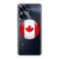 Полупрозрачный дизайнерский пластиковый чехол для Realme C55 Флаг Канады
