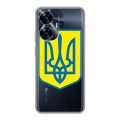 Полупрозрачный дизайнерский пластиковый чехол для Realme C55 Флаг Украины