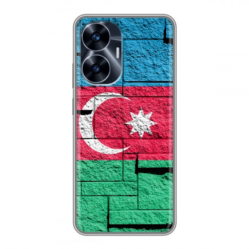 Дизайнерский силиконовый чехол для Realme C55 Флаг Азербайджана