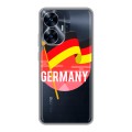 Полупрозрачный дизайнерский силиконовый с усиленными углами чехол для Realme C55 Флаг Германии