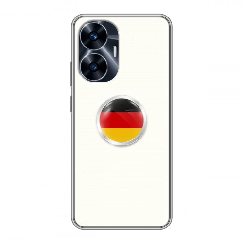 Дизайнерский силиконовый с усиленными углами чехол для Realme C55 Флаг Германии
