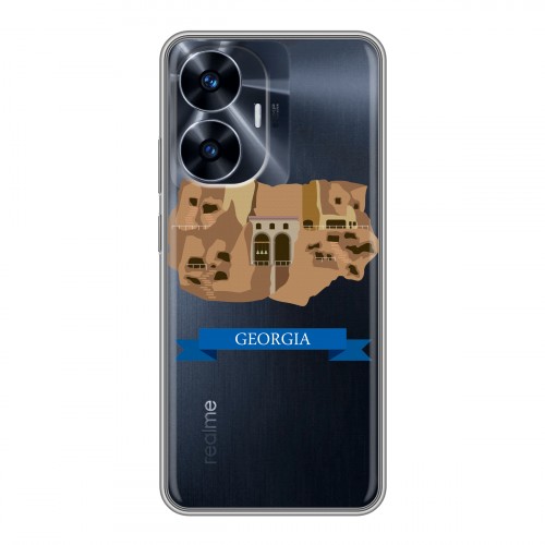 Дизайнерский силиконовый чехол для Realme C55 Грузия