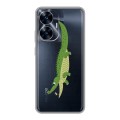 Полупрозрачный дизайнерский пластиковый чехол для Realme C55 Прозрачные крокодилы