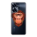Полупрозрачный дизайнерский пластиковый чехол для Realme C55 Прозрачные обезьяны