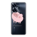 Полупрозрачный дизайнерский пластиковый чехол для Realme C55 Прозрачные свинки