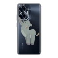 Полупрозрачный дизайнерский пластиковый чехол для Realme C55 Прозрачные слоны