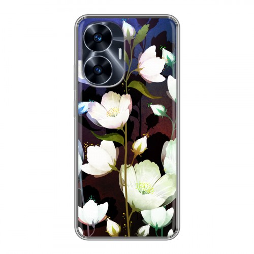 Дизайнерский силиконовый чехол для Realme C55 Органические цветы