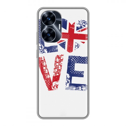 Дизайнерский силиконовый чехол для Realme C55 British love