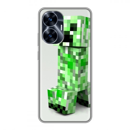 Дизайнерский силиконовый чехол для Realme C55 Minecraft
