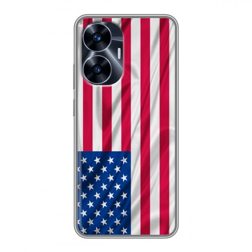Дизайнерский силиконовый чехол для Realme C55 Флаг США