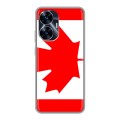 Дизайнерский силиконовый с усиленными углами чехол для Realme C55 Флаг Канады