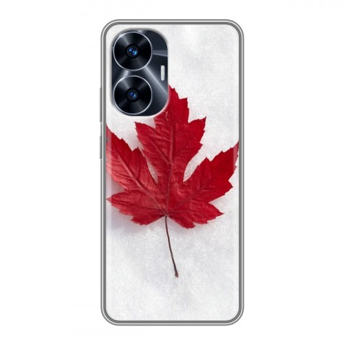 Дизайнерский силиконовый чехол для Realme C55 Флаг Канады