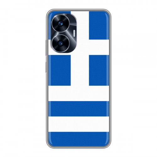 Дизайнерский силиконовый чехол для Realme C55 Флаг Греции