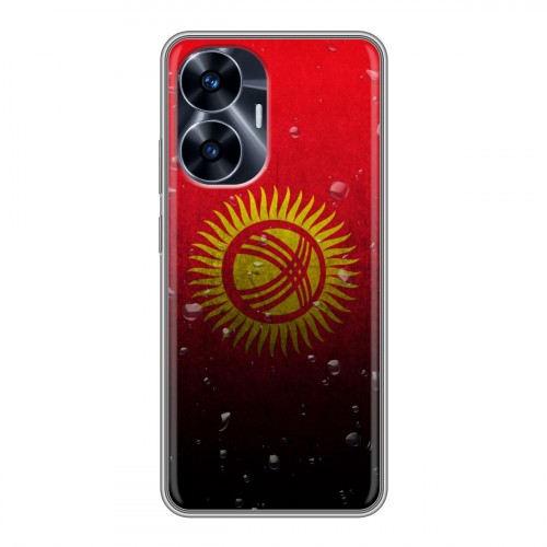 Дизайнерский силиконовый чехол для Realme C55 Флаг Киргизии