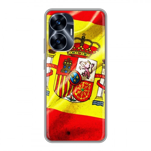 Дизайнерский силиконовый чехол для Realme C55 Флаг Испании