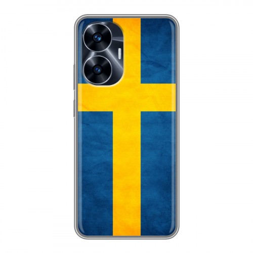 Дизайнерский пластиковый чехол для Realme C55 Флаг Швеции