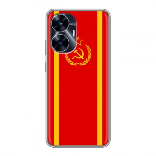 Дизайнерский силиконовый чехол для Realme C55 Флаг СССР