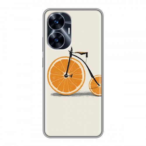 Дизайнерский пластиковый чехол для Realme C55 Апельсины