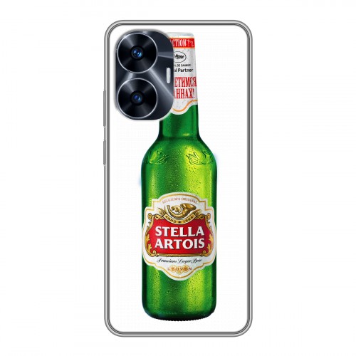 Дизайнерский силиконовый с усиленными углами чехол для Realme C55 Stella Artois