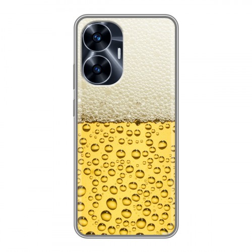 Дизайнерский силиконовый чехол для Realme C55 Пузырьки пива