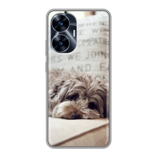 Дизайнерский силиконовый с усиленными углами чехол для Realme C55 Собаки