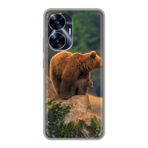 Дизайнерский силиконовый чехол для Realme C55 Медведи