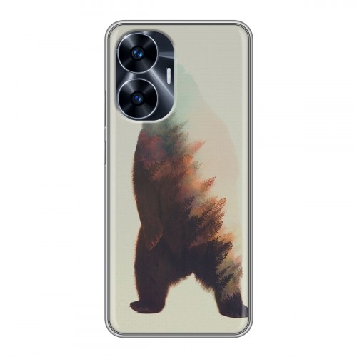 Дизайнерский силиконовый чехол для Realme C55 Медведи