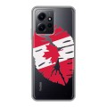 Полупрозрачный дизайнерский силиконовый с усиленными углами чехол для Xiaomi RedMi Note 12 Флаг Канады