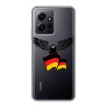 Полупрозрачный дизайнерский пластиковый чехол для Xiaomi RedMi Note 12 Флаг Германии