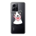 Полупрозрачный дизайнерский пластиковый чехол для Xiaomi RedMi Note 12 Прозрачные щенки