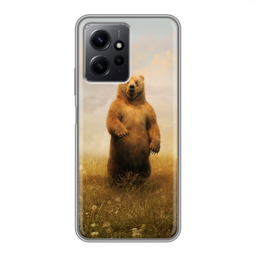 Дизайнерский силиконовый с усиленными углами чехол для Xiaomi RedMi Note 12 Медведи