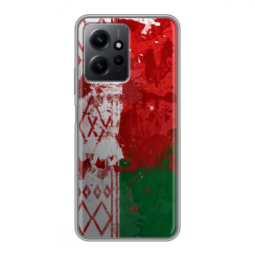 Дизайнерский силиконовый чехол для Xiaomi RedMi Note 12 Флаг Белоруссии