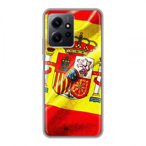 Дизайнерский силиконовый с усиленными углами чехол для Xiaomi RedMi Note 12 Флаг Испании